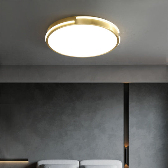 Pure Copper Lamp Body Led Lighting For Living Room Ceiling Light Bedroom Corridor Balcony Ceiling