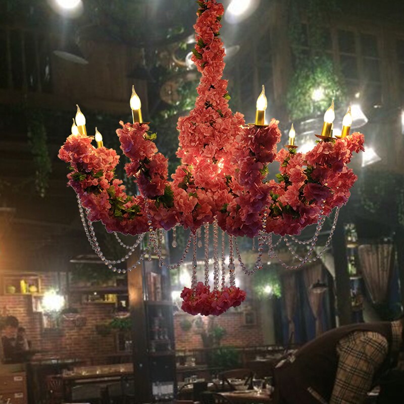 Romantic Bouquet Pendant Light Industrial Style Theme Music Restaurant Hot Pot Shop Fiower