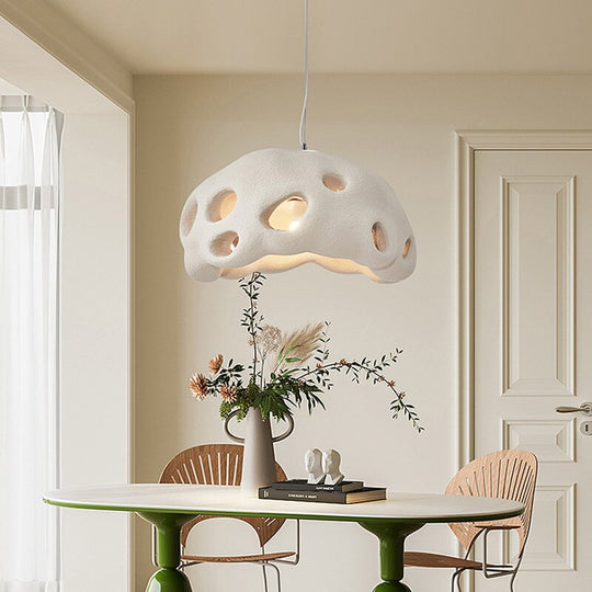 Nordic Wabi - Sabi Cream Pendant Light - Designer Led Decor Lamp For Restaurants Living Rooms