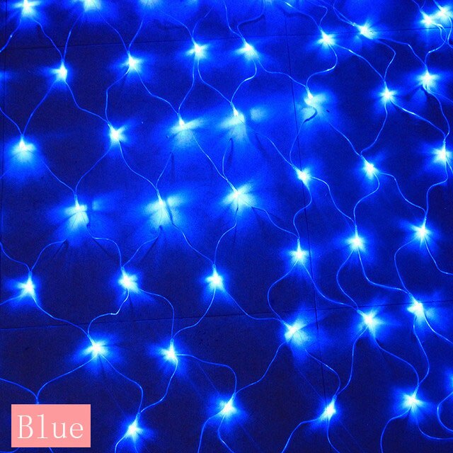 Curtain Light Led Fairy String Net Mesh Christmas 3X2M Eu/Us/Solar Party Wedding New Year Garland