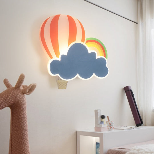 Hot Air Balloon Cloud Wall Light Creative Children Lamp For Bedroom Bedside Lighting Led Indoor