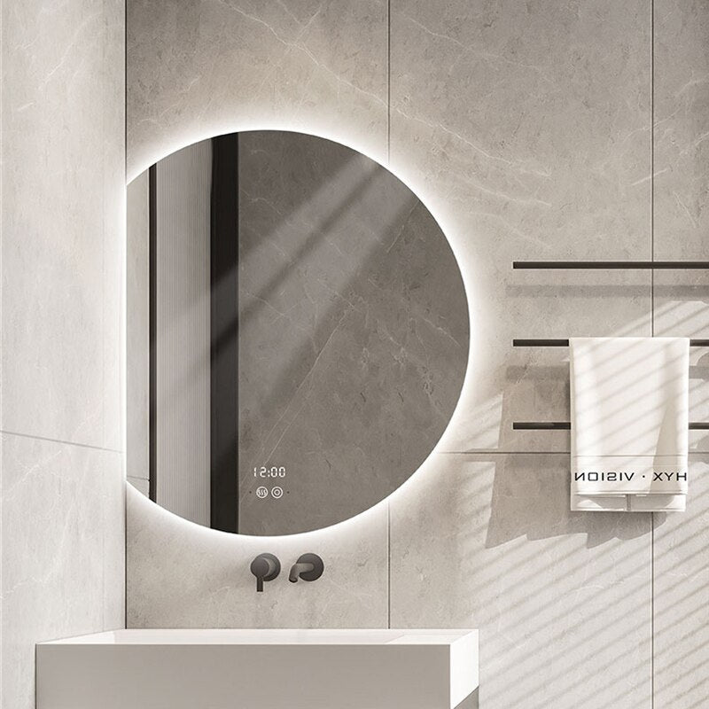 Smart Bathroom Mirror Wall Light Bedroom Vanity Lamp Semicircular Espelhos De Banho With Eb5Bm Wall