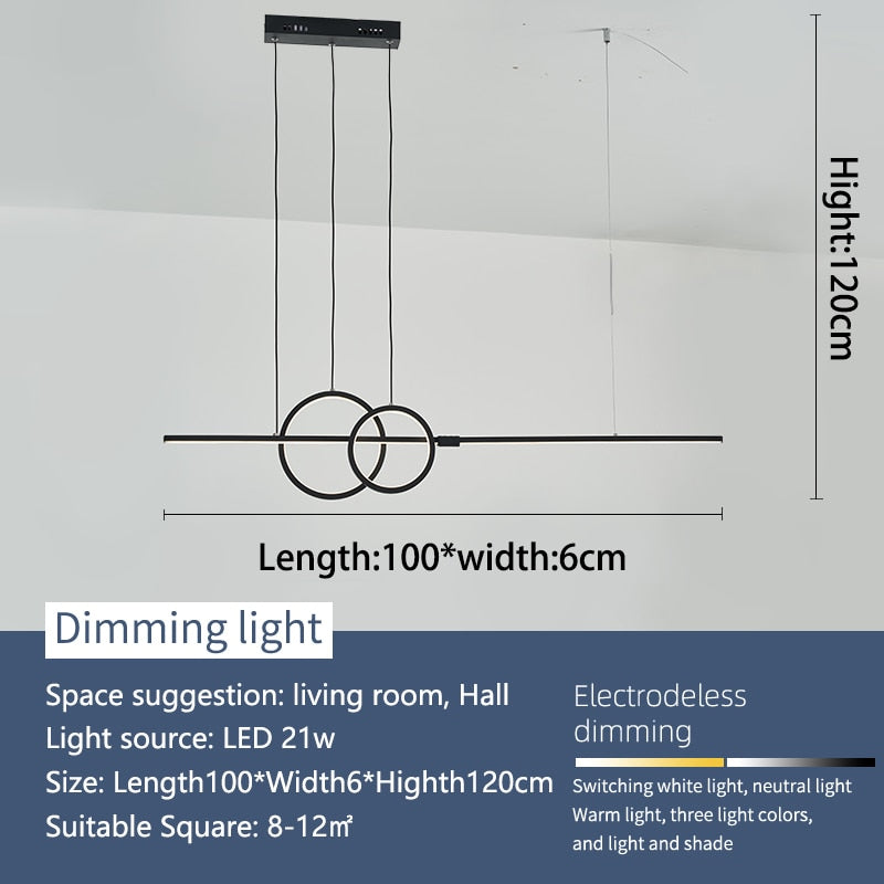 Nordic Simple Led Chandelier For Kitchen Dining Room Hanging Lamps Modern Chandelier Decoration