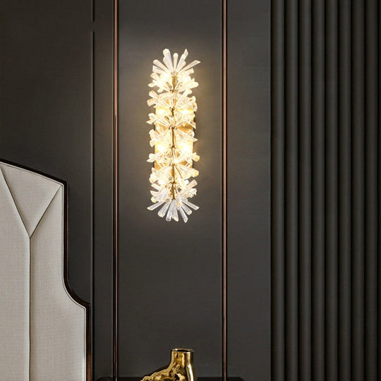 Modern Crystal Led Wall Lights Gold Metal Living Room Bedside Tv Background Sconces G4 Bulb 110 -