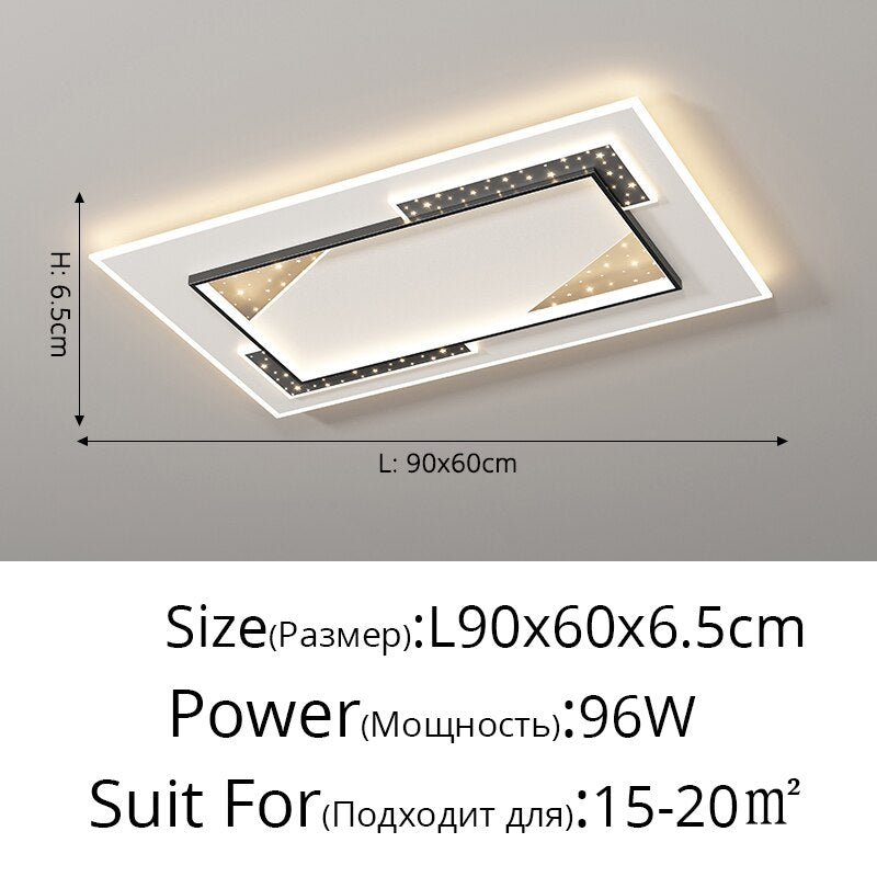 Simple Modern Led Chandeliers Atmosphere Living Room Ceiling Lamp Creative Starry Bedroom Whole