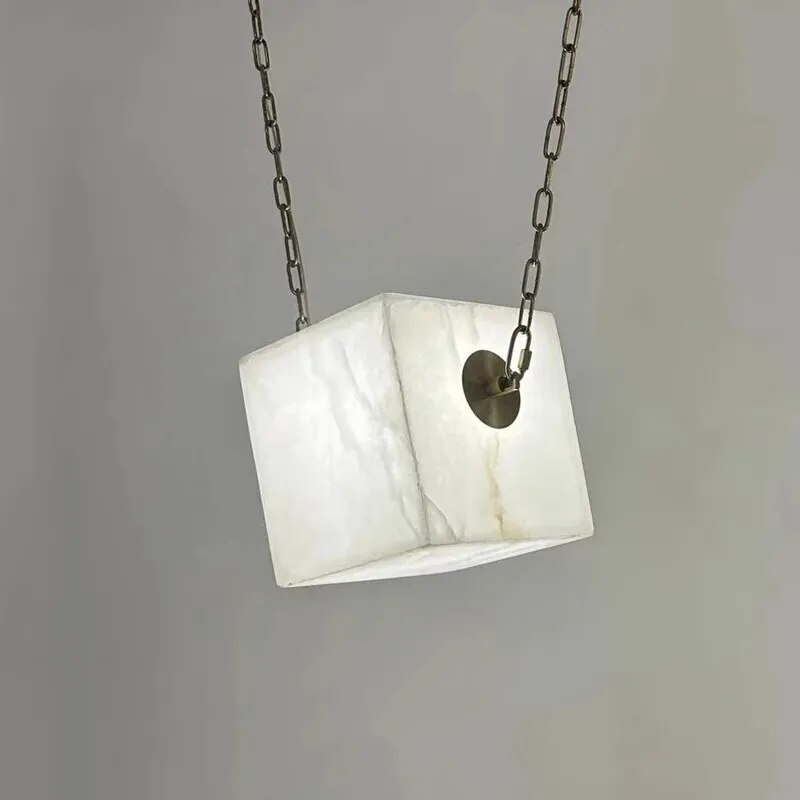 Geometry Art Marble Design Trendy Led Ceiling Hanging Lamps Chandelier Lumunaire Indoor Lighting