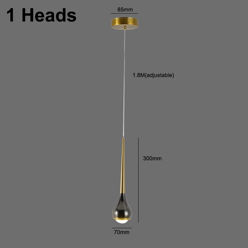 Black Staircase Led Pendant Ligh Modern Living Room Loft Hanging Lamp Villa Hotel Apartment Long