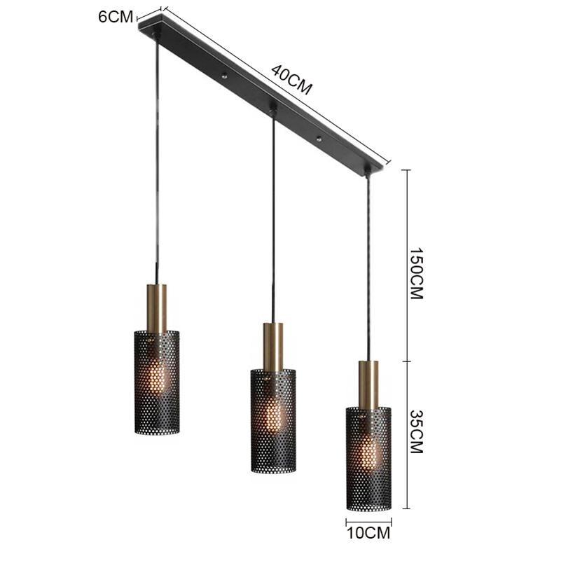 White Black Mesh Lampshade Nordic Pendant Light Bedside Chandeliers Indoor Restaurant Kitchen