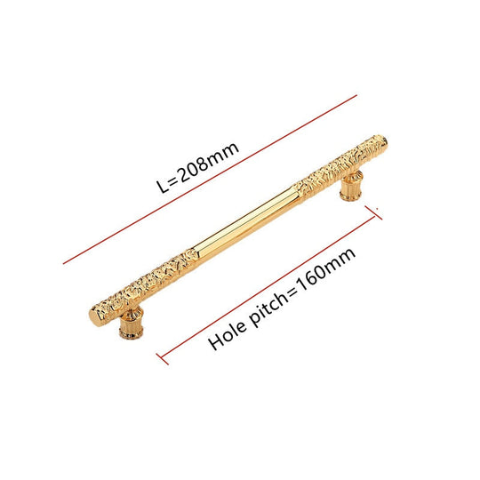 Vintage Antique Bronze Cabinet Handles And Knobs Drawer Knob For Wardrobe Door Gold 160Mm Handle