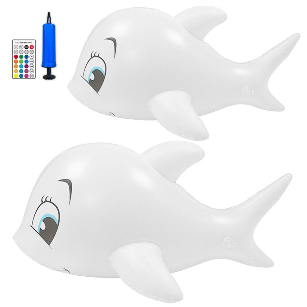 Solar Floating Dolphin Ball Light Swimming Pool Waterproof Lawn Balloon Lamp Home Party Garden