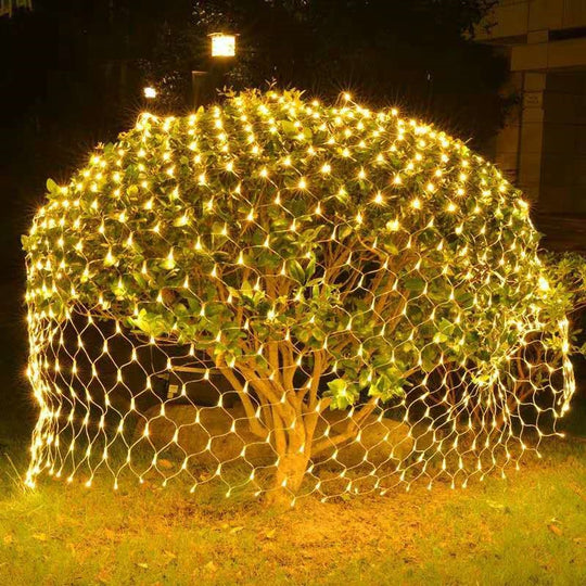 Curtain Light Led Fairy String Net Mesh Christmas 3X2M Eu/Us/Solar Party Wedding New Year Garland