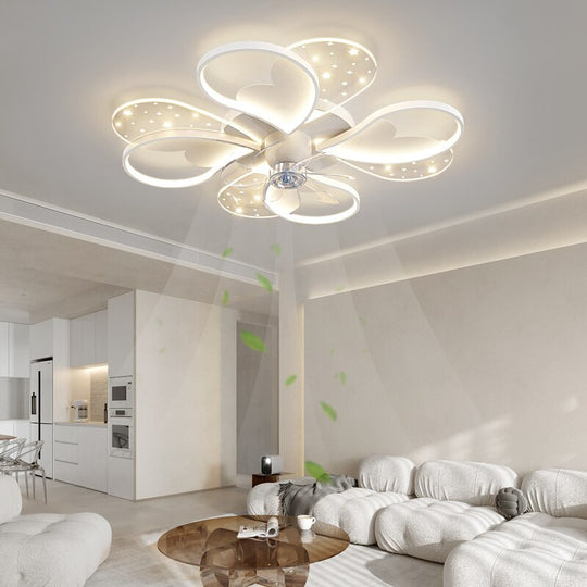 Nordic - Inspired Ceiling Fan Light Lamp - Ideal For Bedroom And Dining Room Decor With Led Lights