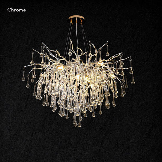 Creative Tree Branch Chandelier For Bedroom Girl Room Decoration Hanging Lamp Lovely Cute Pink Blue