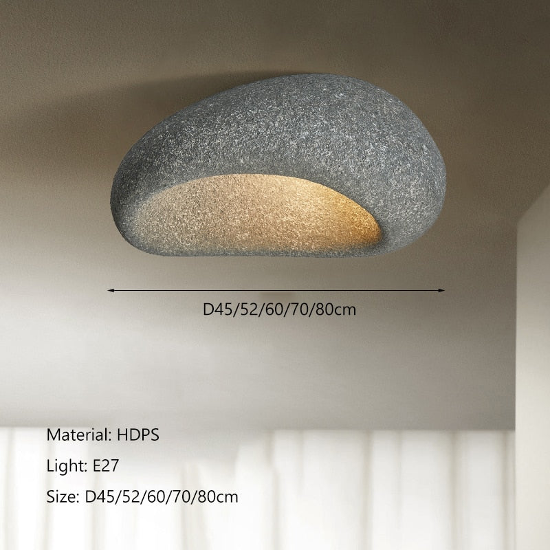 Nordic Minimalist Wabi Sabi Cream Wind Led Ceiling Lamps: Stylish Home Decor Lights For Living Room