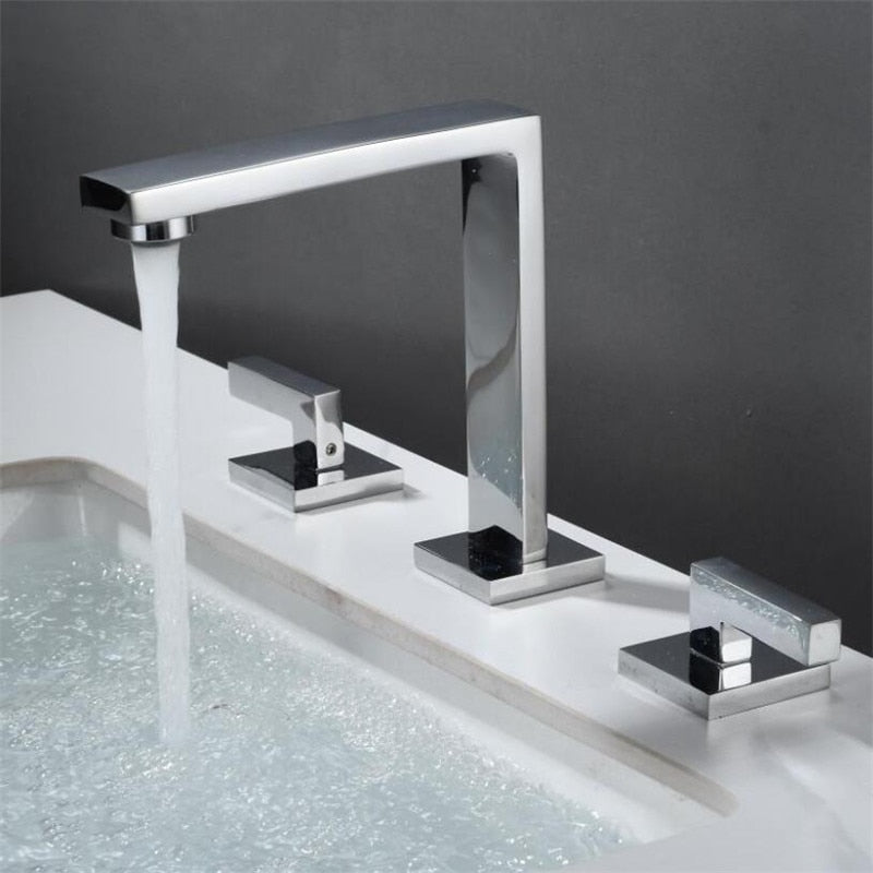 Black Basin Faucet Total Brass Brushed Gold Bathroom Antique Sink Faucets 3 Hole Hot And Cold