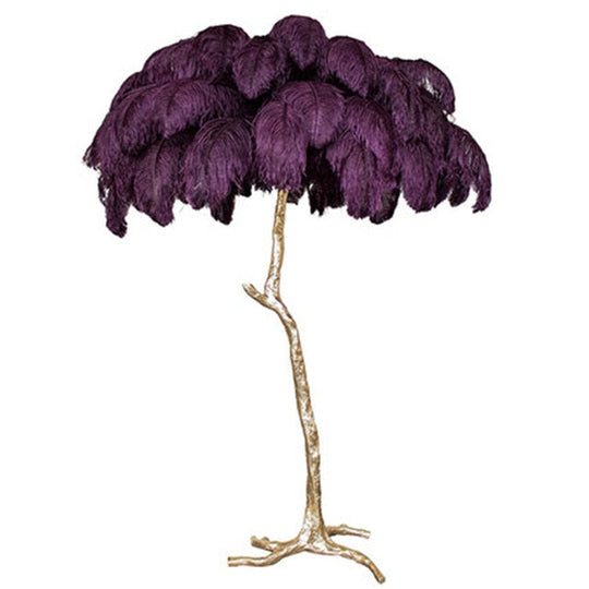 Nordic Home Decor Floor Lamps For Living Room Standing Modern Luxury Ostrich Feather Led Lamp Gold