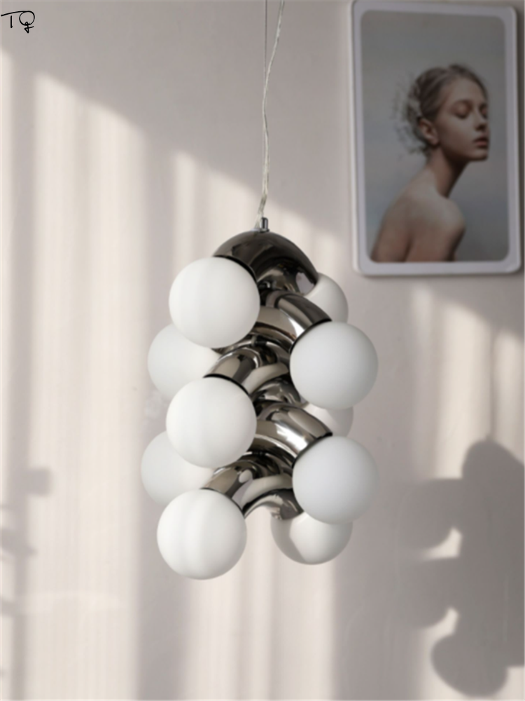 Nordic Designer Retro Industrial Pendant Lights Chrome Lampshade Led G9 Modern Light Fixtures
