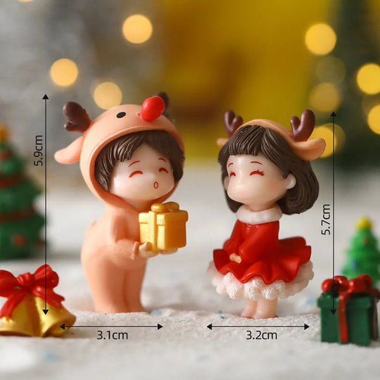1Pc Merry Christmas Couple Decorations For Home New Year Tree Ornaments Christmas Decor