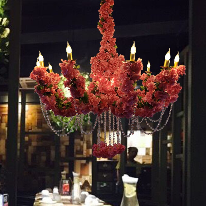 Romantic Bouquet Pendant Light Industrial Style Theme Music Restaurant Hot Pot Shop Fiower