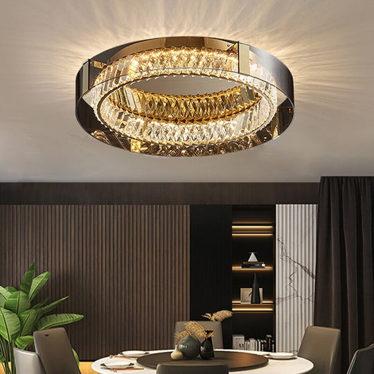 Luxury Dimmable Crystal Ceiling Lights - Modern Led Chandelier Lamps For Bedroom Decor &amp; Home