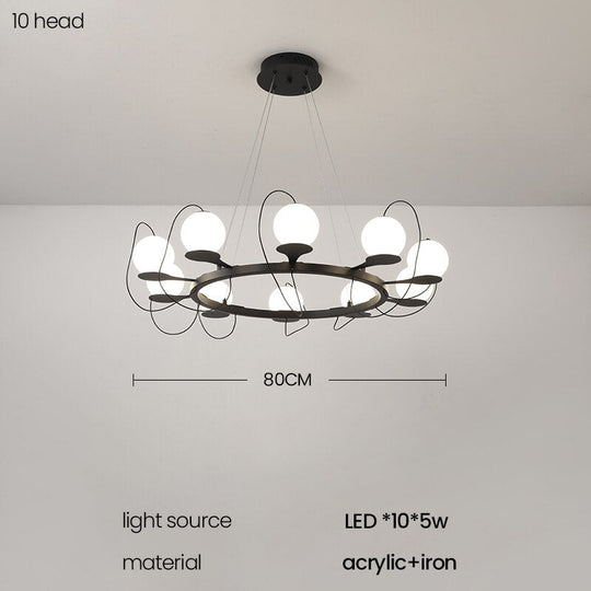 Modern Nordic Creative Chandelier Light - Decorative Lighting Fixture For Dining Bedroom And Living