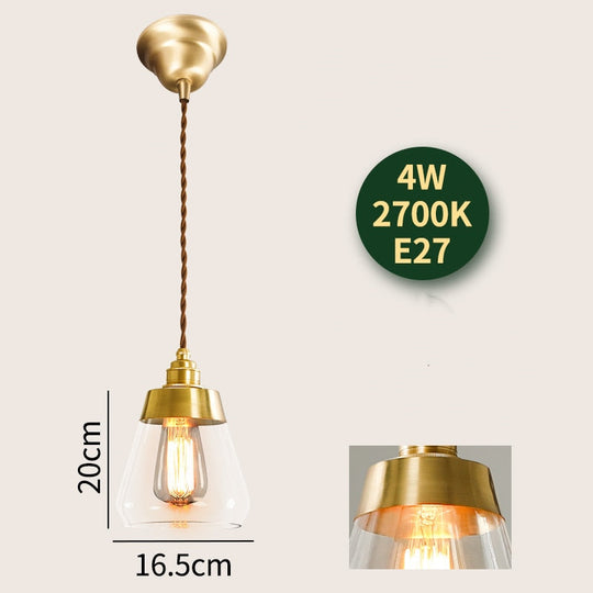 Nordic Modern Led Hanging Lights Fixtures Glass Lampshade Copper Socket Home Indoor Decor Japan
