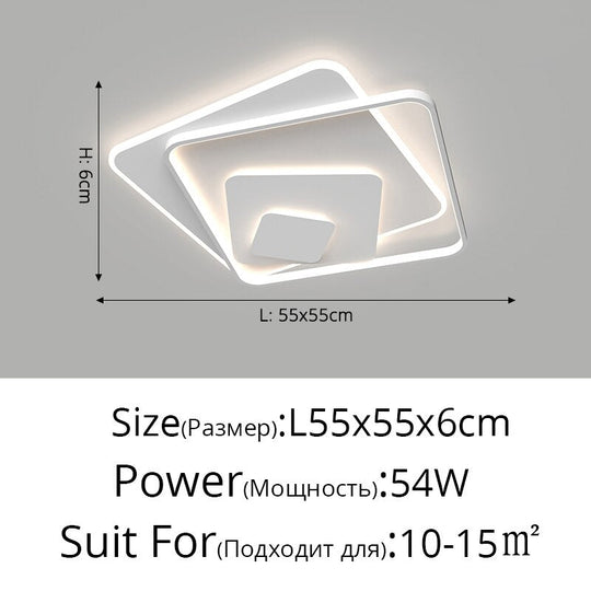 Nordic Modern Minimalist Bedroom Chandeliers White Black Led Ring Lamp Style Living Room Lights
