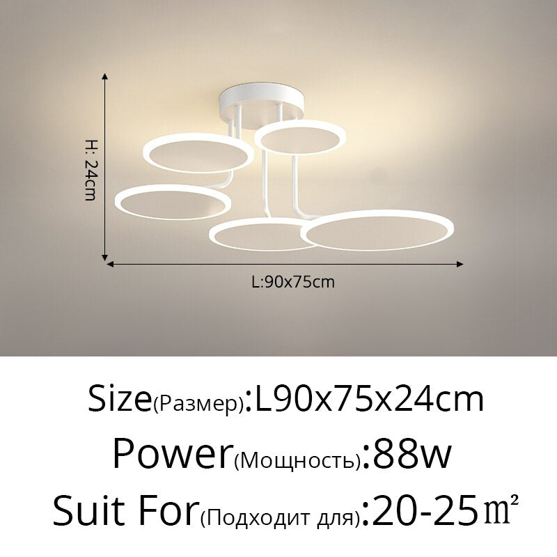 Nordic Minimalist Led Ceiling Chandeliers For Living Room Bedroom Dining Table Lamp Home Fixture