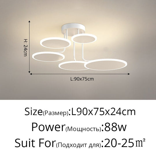 Nordic Minimalist Led Ceiling Chandeliers For Living Room Bedroom Dining Table Lamp Home Fixture