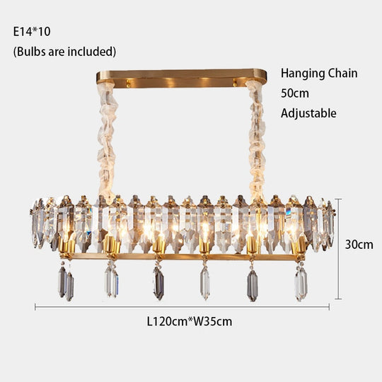 Modern Dimmable Led Chandeliers - Black Gray Crystal Lustres For Bedroom Decor &amp; Ceiling Home