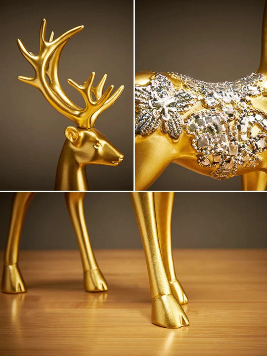 2Pscandinavian Deer Decoration Porch Cabinet Living Room Tv Small Furniture Housewarming Gift Home