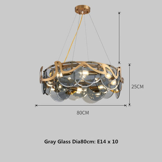 Dining Room Pendant Lights Modern Luxury Living Bedroom Creative Grey White Crystal Hanging Home
