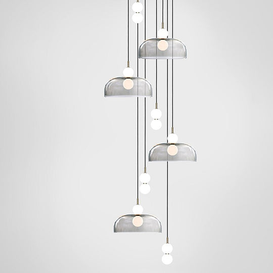 Duplex Stairwells Glass Pendant Light Post - Modern Lamp Bedside Living Room Bedroom Corridor