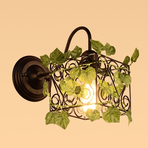 Plant Wall Lamp Creative Music Restaurant Bar Industrial Wind Wheel Personality Clear Decoration