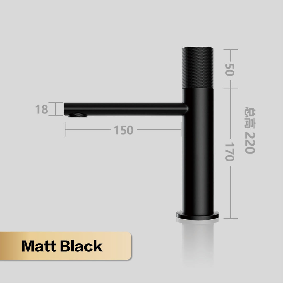 Brass Black Bathroom Faucet Round Hand Washing Toilet Table Under High - End Hotel Hot And Cold