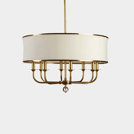 Emily American Style All - Copper Chandelier - Simple Creative Fabric Lampshade For Living Spaces