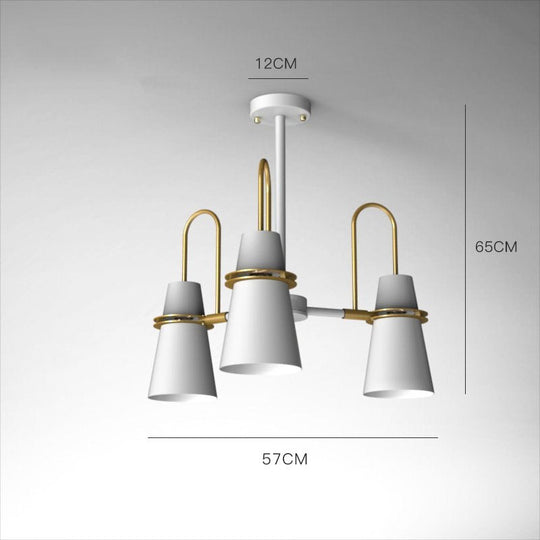 Nordic Horn Industrial Lamp Chandelier For Living Room Dining Led Lighting Fixtures Modern Iron Art