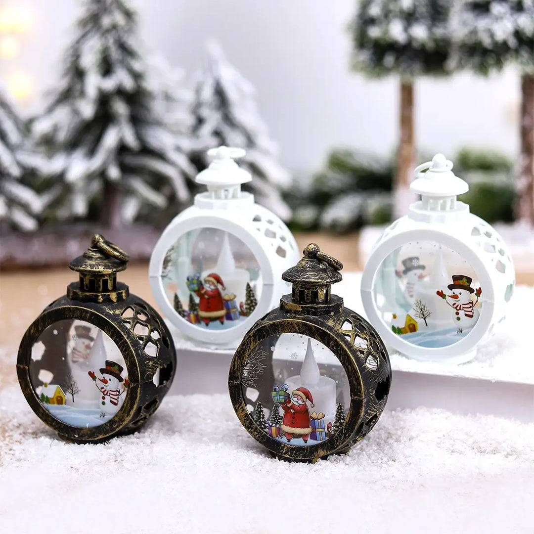 Round Christmas Lantren Led Ligh Decoration For Home Room Bedroom Fairy Lights Navidad New Year