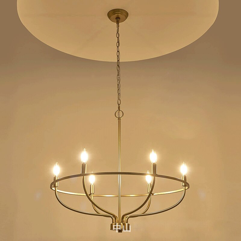 Modern Iron Ring Light Pendant Chandelier - Decorative Ceiling For Living Room And Dining