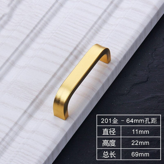 4/6/8/10/12 Inches Gold Black Silver Space Aluminum Handles Kitchen Door Cabinet Straight Handle
