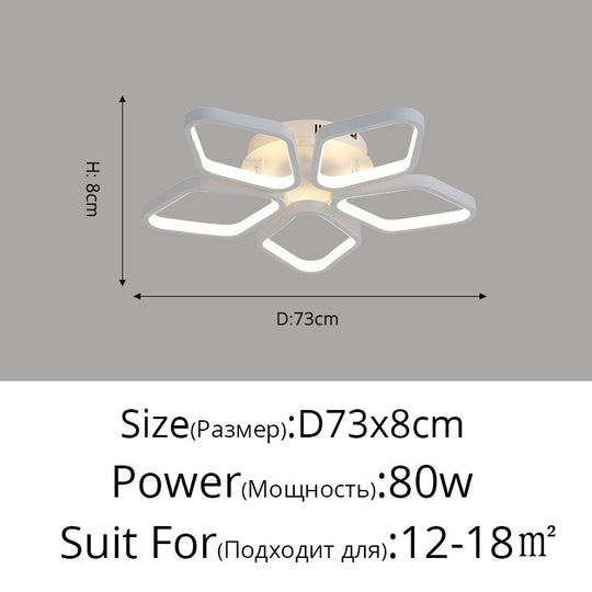 Nordic Creative Living Room Decor Led Chandeliers Modern Minimalist Romantic Bedroom Geometric