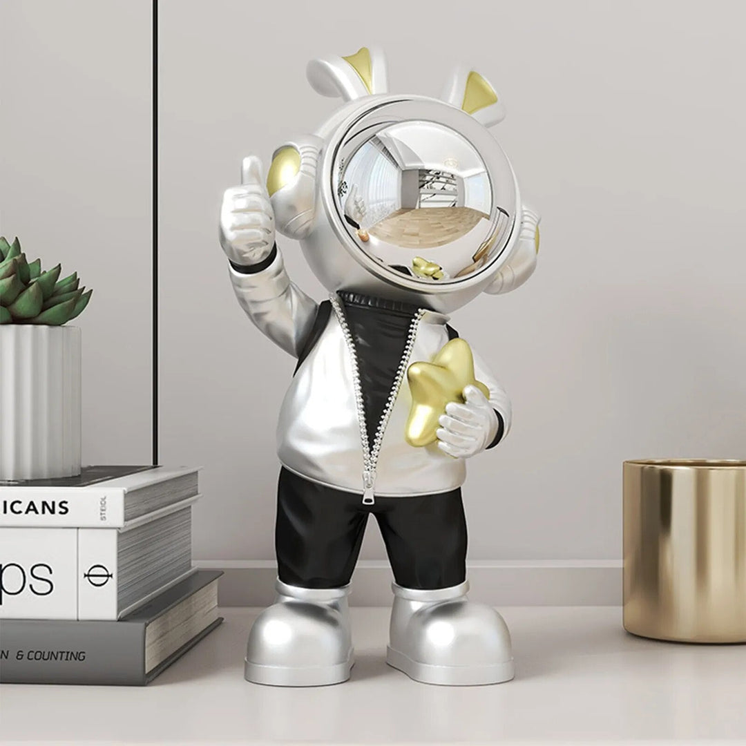 Nordic Resin Astronaut Sculpture Creative Home Decor Cartoon Animation Spaceman Doll Statue Living