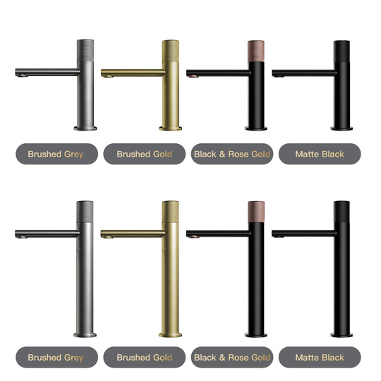 Brass Black Bathroom Faucet Round Hand Washing Toilet Table Under High - End Hotel Hot And Cold
