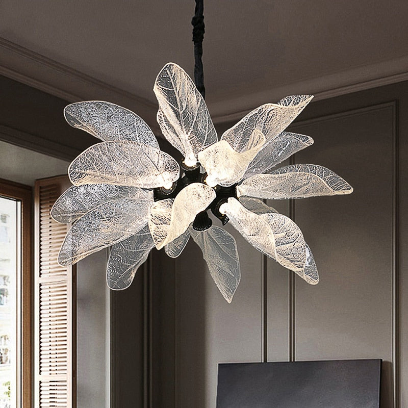 Led Balck Chandelier For Living Room Creative Design Home Decor Indoor Lighting Luxury Hanging Lamp