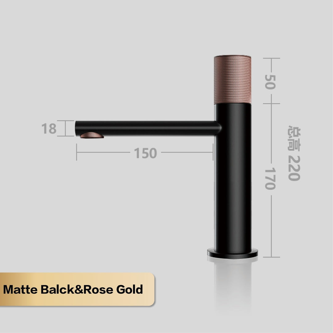 Brass Black Bathroom Faucet Round Hand Washing Toilet Table Under High - End Hotel Hot And Cold