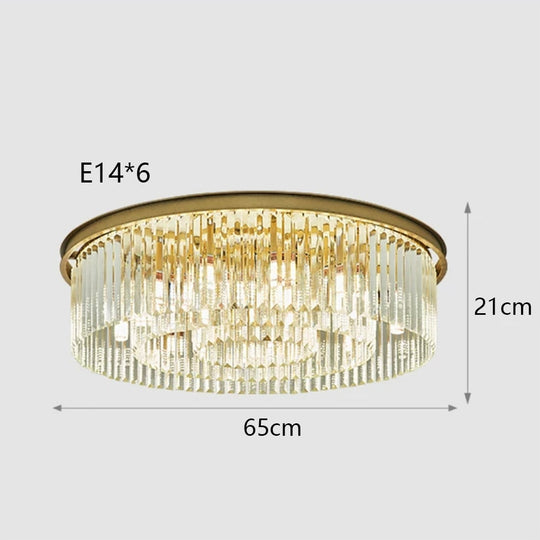 Remote - Controlled Led Crystal Ceiling Chandelier - Modern Home Decor Lighting For Living Room &amp;