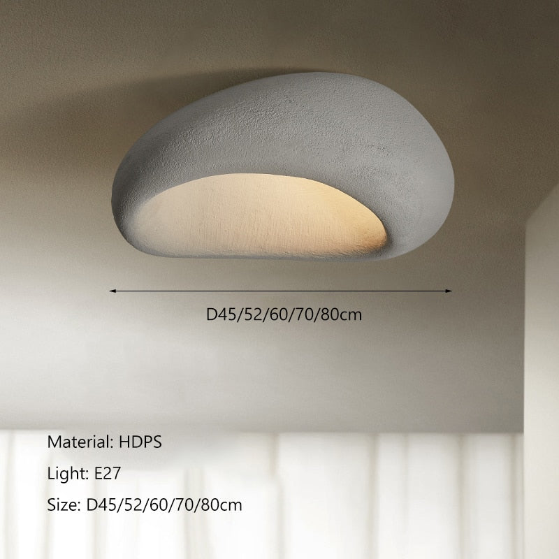 Nordic Minimalist Wabi Sabi Cream Wind Led Ceiling Lamps: Stylish Home Decor Lights For Living Room