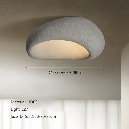 Nordic Minimalist Wabi Sabi Cream Wind Led Ceiling Lamps: Stylish Home Decor Lights For Living Room