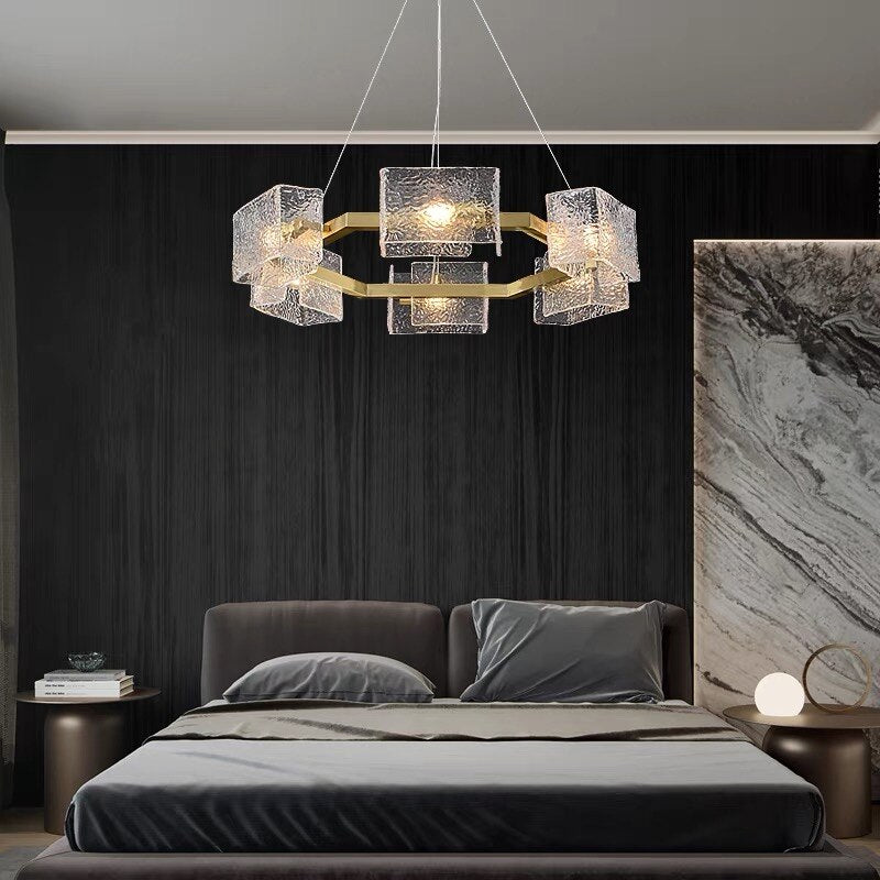 New Creative Crystal Chandelier Modern Luxury Living Room Restaurant Pendant Light Irregular Luster