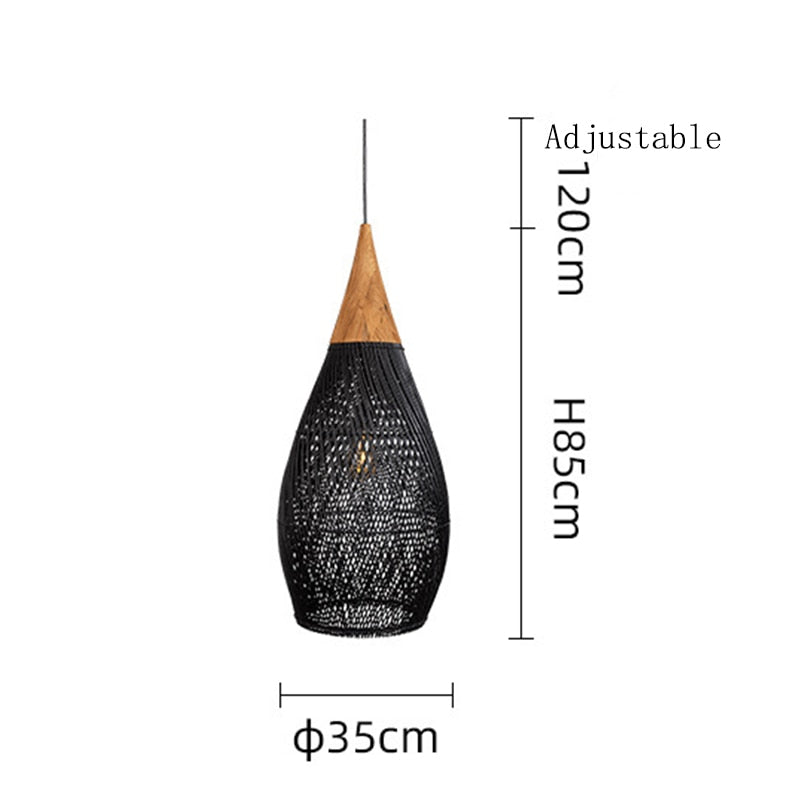 Hand - Woven Rattan Lamps For Dining Room Restaurant Kitchen Lighting Fixtures Loft Luminaries